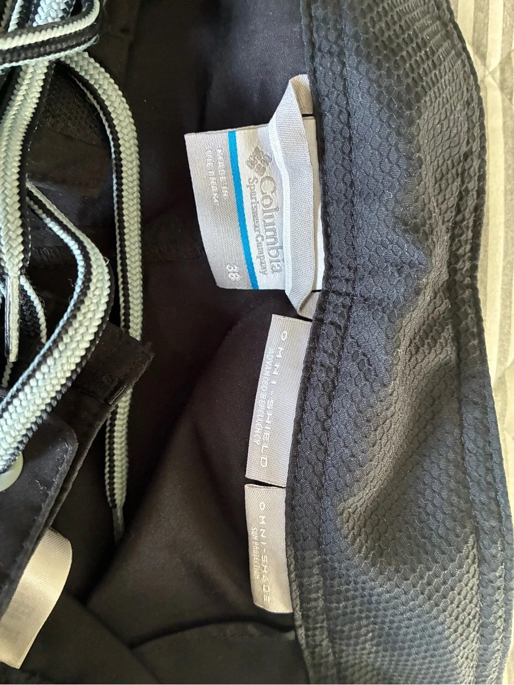 Columbia Black Men's Swim Board Shorts with Gray Accent